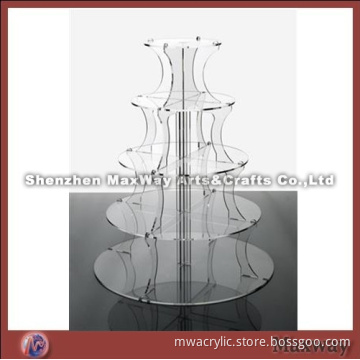 Newest Circle 5-Tier Acrylic Cake Display Stand